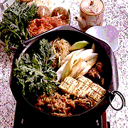 Ingredients for sukiyaki