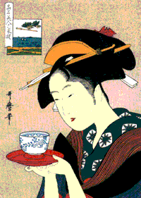 Waitress Okita from the Naniwaya Tearoom