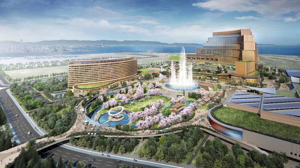 Rendering for the proposed IR project
        in Yumeshima, Osaka.