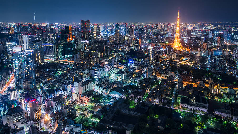 Tokyo at night, Tower Tower, Tokyo Skytree